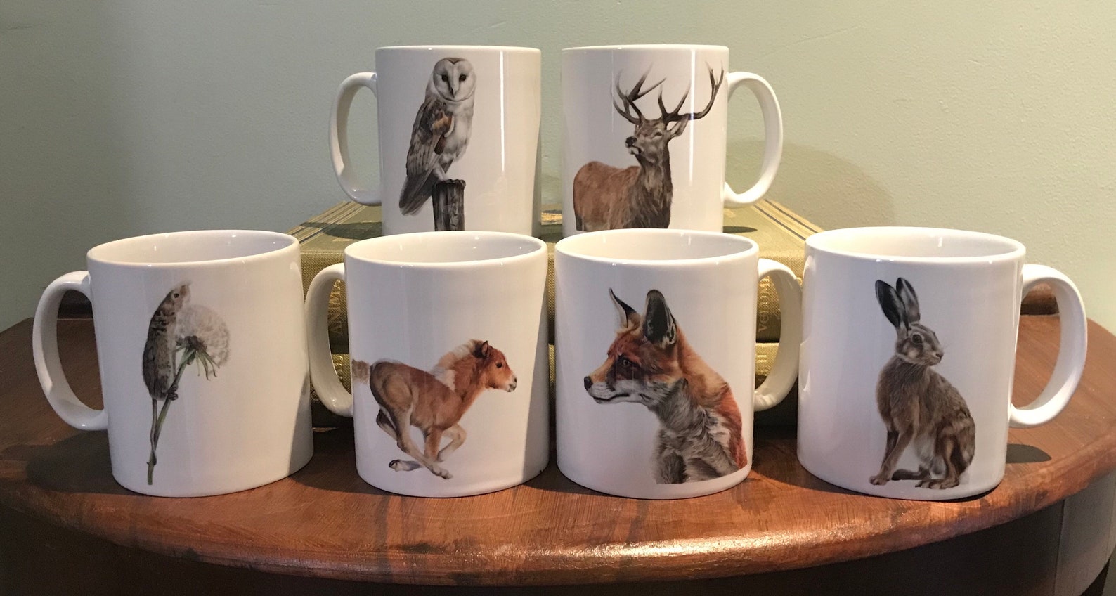 Wildlife Mug Cup Artist British Animals Fox Barn Owl Mouse Etsy