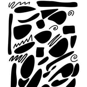SVG PNG Hand-drawn Shapes Bundle | 39 Individual Shapes | Abstract Style | Instant Download