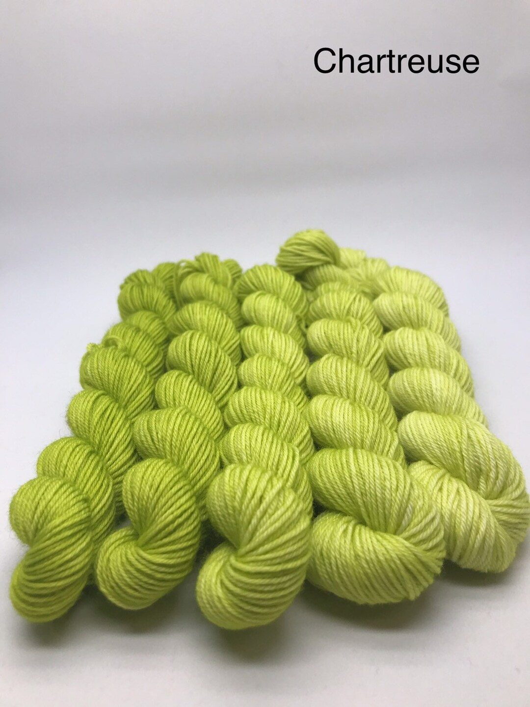 Chartreuse Gradient Mini Skein Set Tough Love - Etsy