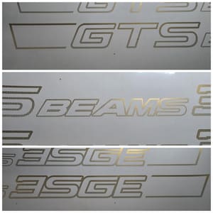 GTS beams 3SGE side gradient graphics for Corolla AE86