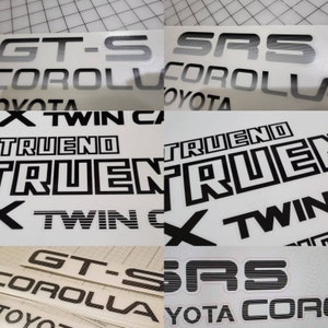 Restoration Trunk Decal Set for AE86 Zenki Kouki Models