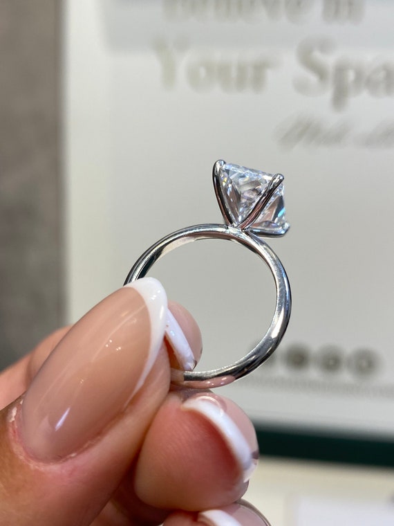 【美品】4℃ ダイヤモンドソリティアリング　0.161カラット ラディアントカットダイヤモンドソリティアセットリング、4カラットIGI