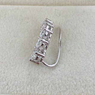 Orecchini Climber In Oro Giallo 14k – Tubo Curvo Con Taglio Diamante – Finitura Lucida, 1.2 Gr
