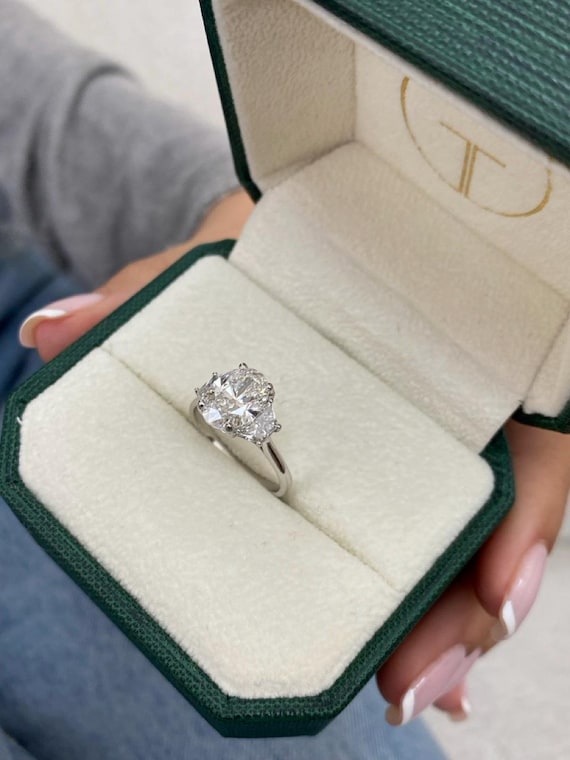 5.00ct E-VS1 オーバルラボグロウンダイヤモンドリング 5カラット D VVS1 ラボグロウンダイヤモンドエンゲージリング オーバル