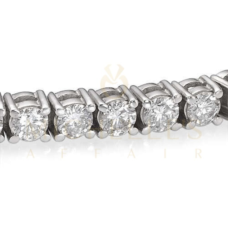 10 Carat E VS1 Ladies Diamond Tennis Bracelet Round Brilliant Etsy