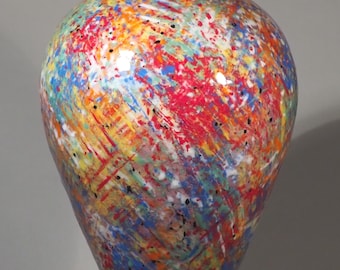 Echo of Deco British Art Pottery Art Deco Clarice Cliff Bizzare Ware Inspired Abstract Art Vase