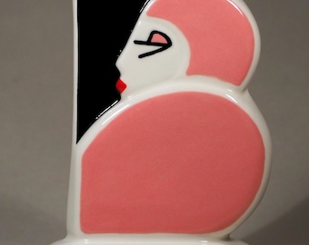 Echo of Deco British Art Pottery Art Deco Inspired Flapper Girl Ornament