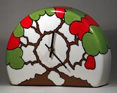 Echo of Deco Art Deco Inspired Semi Circular Abstract Trees Mantel Clock
