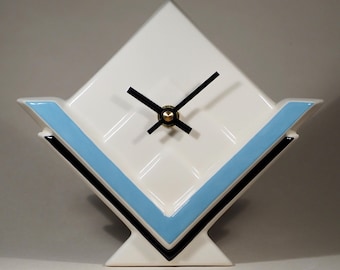 Echo of Deco British Art Pottery Art Deco Inspired Marconi 1 Mantel Clock