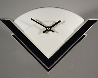 Echo of Deco British Art Pottery Art Deco Inspired Marconi 2 Wall Clock