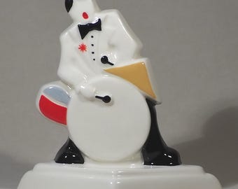 Echo of Deco British Art Pottery Art Deco Inspired Cotton Club Drummer Ornament