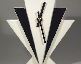 Echo of Deco British Art Pottery Art Deco Inspired Manhattan Mantel Clock