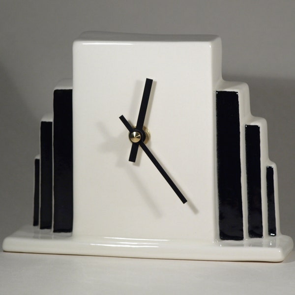 Echo of Deco Art Deco Inspired Rockefeller Mantel Clock