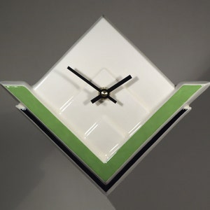 Echo of Deco British Art Pottery Art Deco Inspired Marconi 1 Wall Clock