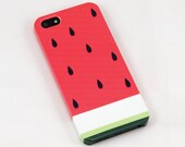 Watermelon iphone 5 case, iphone 4s case , iphone 4 case , iphone cover , fruit , plastic case