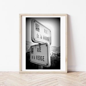Rue de la Vierge Lodes France- Black and White Photography