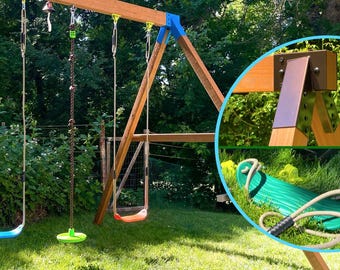 Il PERFETTO set di altalene fai da te (scaricabile in PDF). Robusto per adulti! Alto e divertente! Montaggio rapidissimo. Durerà più a lungo di tutti gli altri set!