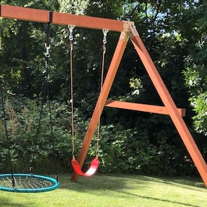 PRE-SEASON SALE! Ultra Heavy Duty Swing Set Brackets for Building Wooden Swing Set A-Frame. U.S.A. Made!