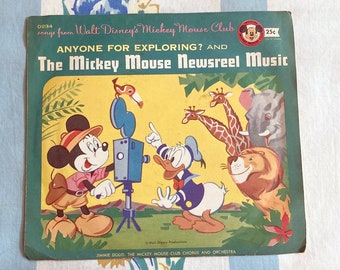 Mickey Mouse Newsreel Music, 78 Record, 1950s
