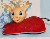 Pig Friction Toy, Toy Pig, Marx Linemar, Animal-Land, Vintage