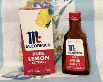 McCormick Bottle, McCormick Lemon Extract, 1980s