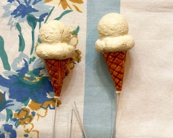 Ice Cream Cone Floral Pick, Floral Picks, Bouquet accents, 1990s