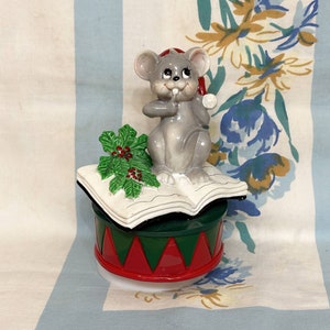 Music Box, Mouse Music Box, Christmas Music Box, 1970s