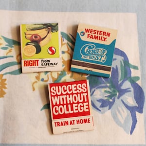 Matchbooks, Grocery Matchbooks, Advertising Matchbooks, vintage