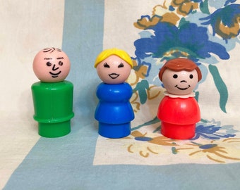 Fisher Price Little People, Little People Family, Fisher Price Dollhouse People, 1970s