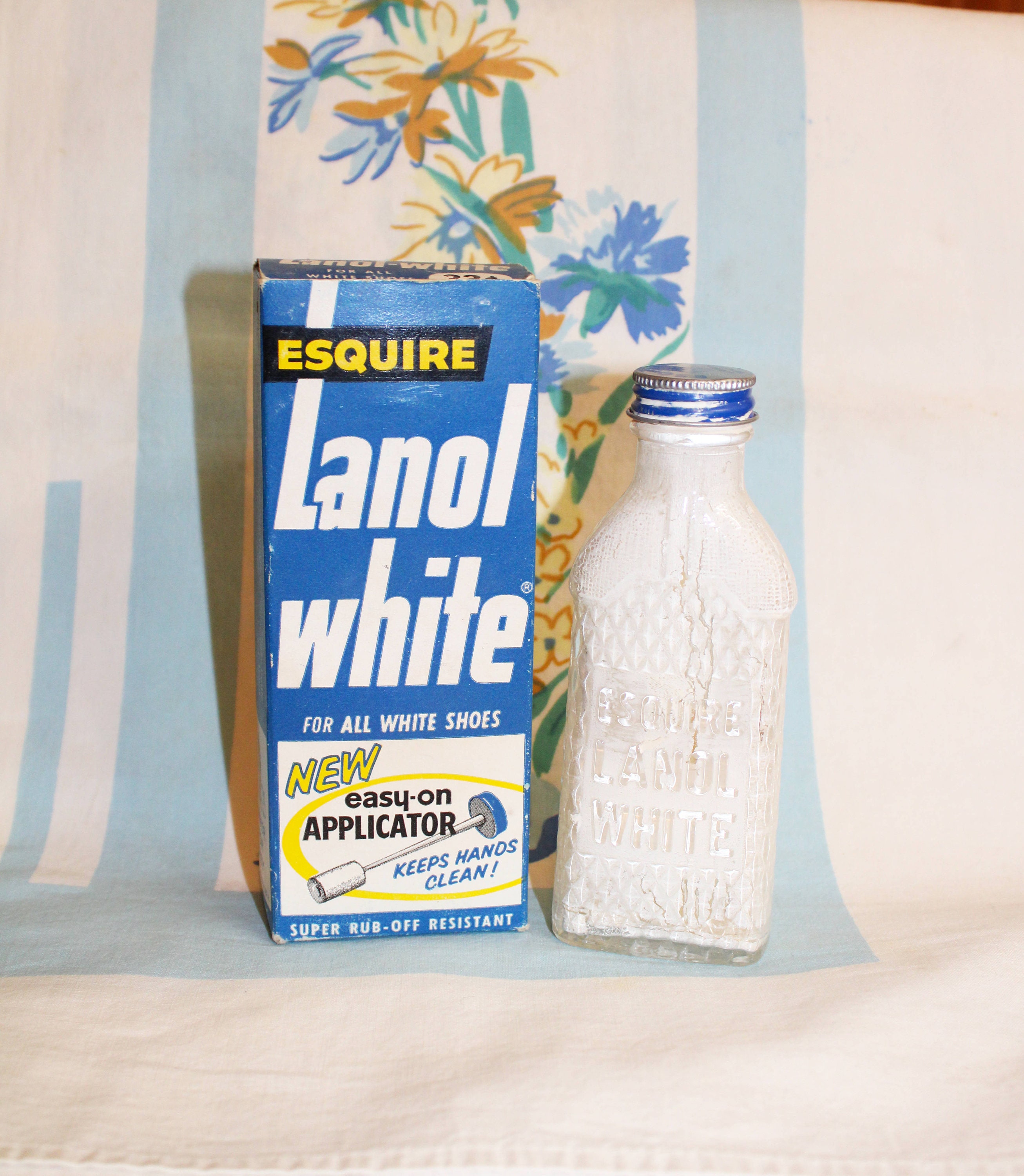 Lanol White, White Shoe Polish, Vintage 