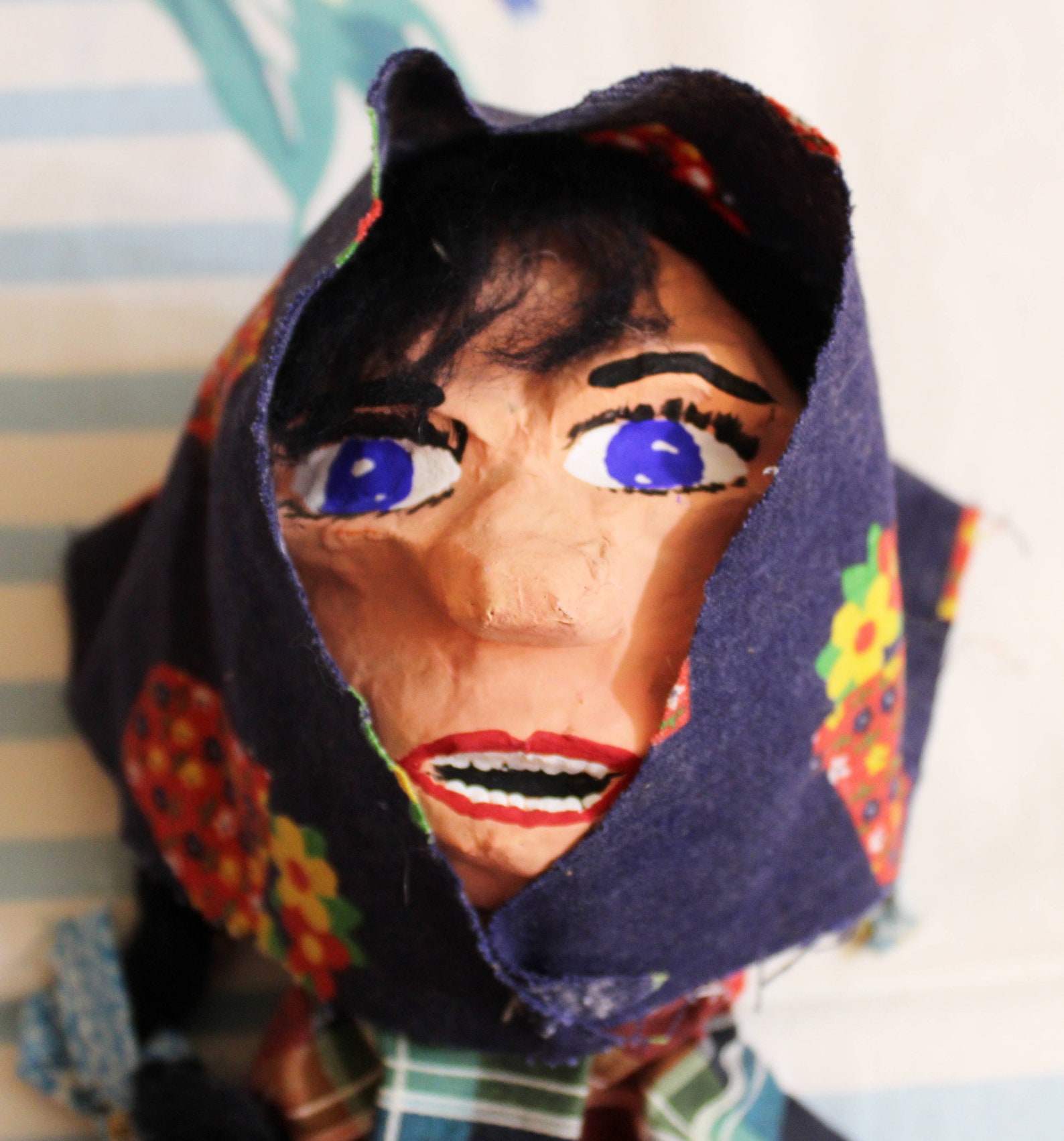 Hand Puppet Girl Hand Puppet Paper Mache puppet handmade Etsy