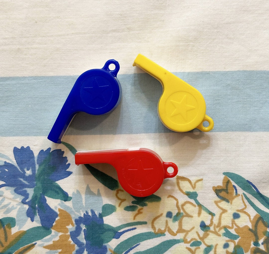 Whistles, Plastic Whistles, Toy Whistles, Set of 3, 1960s Etsy
