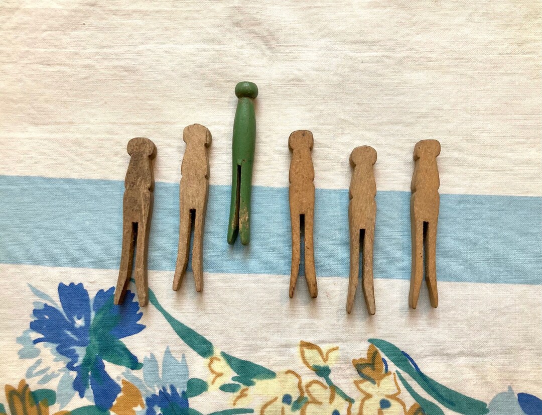 Wooden Clothes Pins Doll Clothes Pins Vintage Etsy