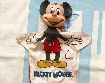 Mickey Mouse Hand Puppet, Mickey Mouse Puppet, vintage