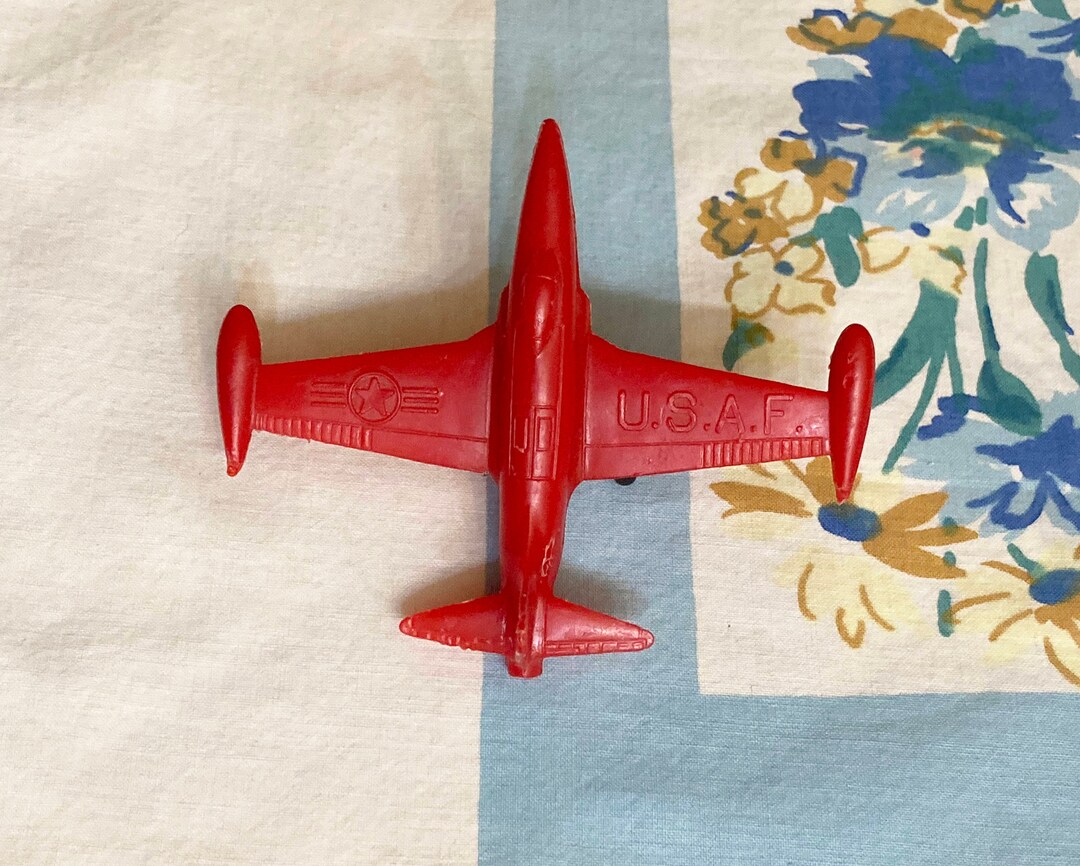 Airplane, Toy Airplane, Plastic Airplane, USAF Plane, Lockheed Shooting Star Plane, Vintage Etsy