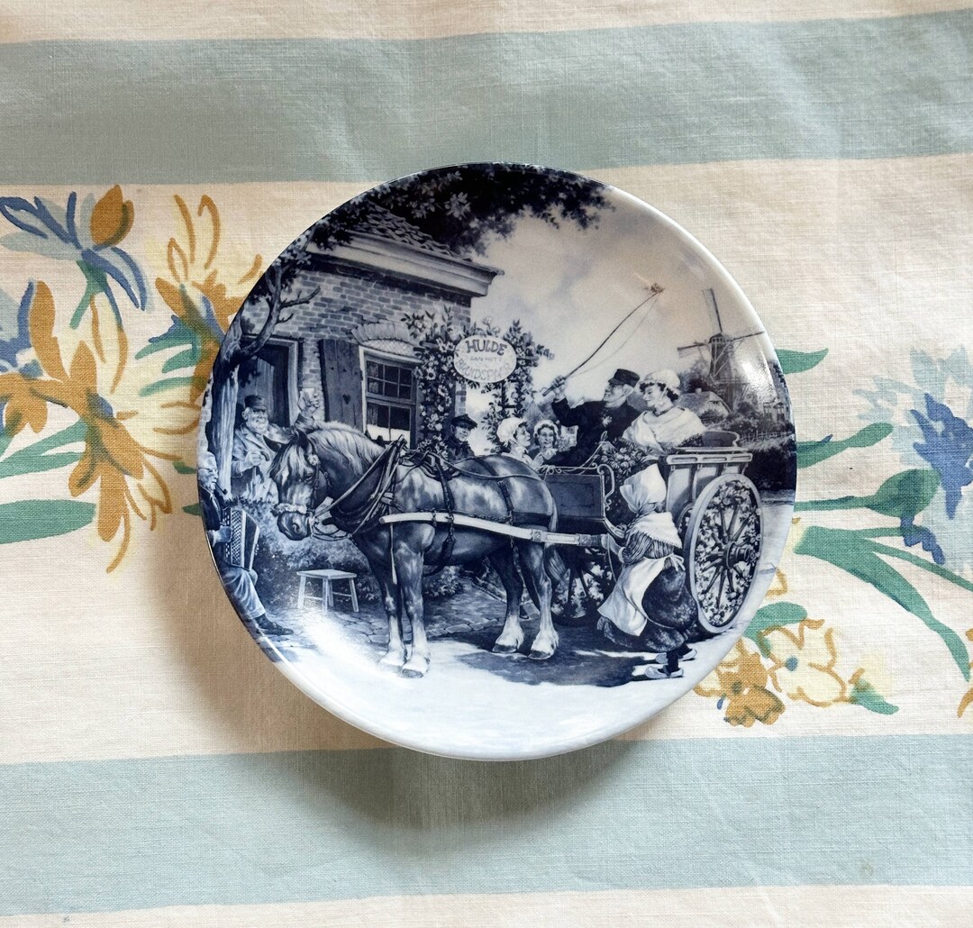 Horse Plate Delft Ware Plate Ter Steege Bv delft blaunt holland 