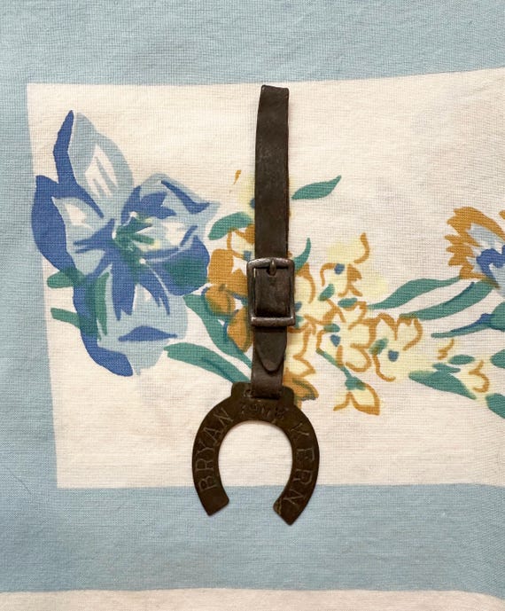 Key Fob, Horse Shoe Key Leather Key Fob, 1912
