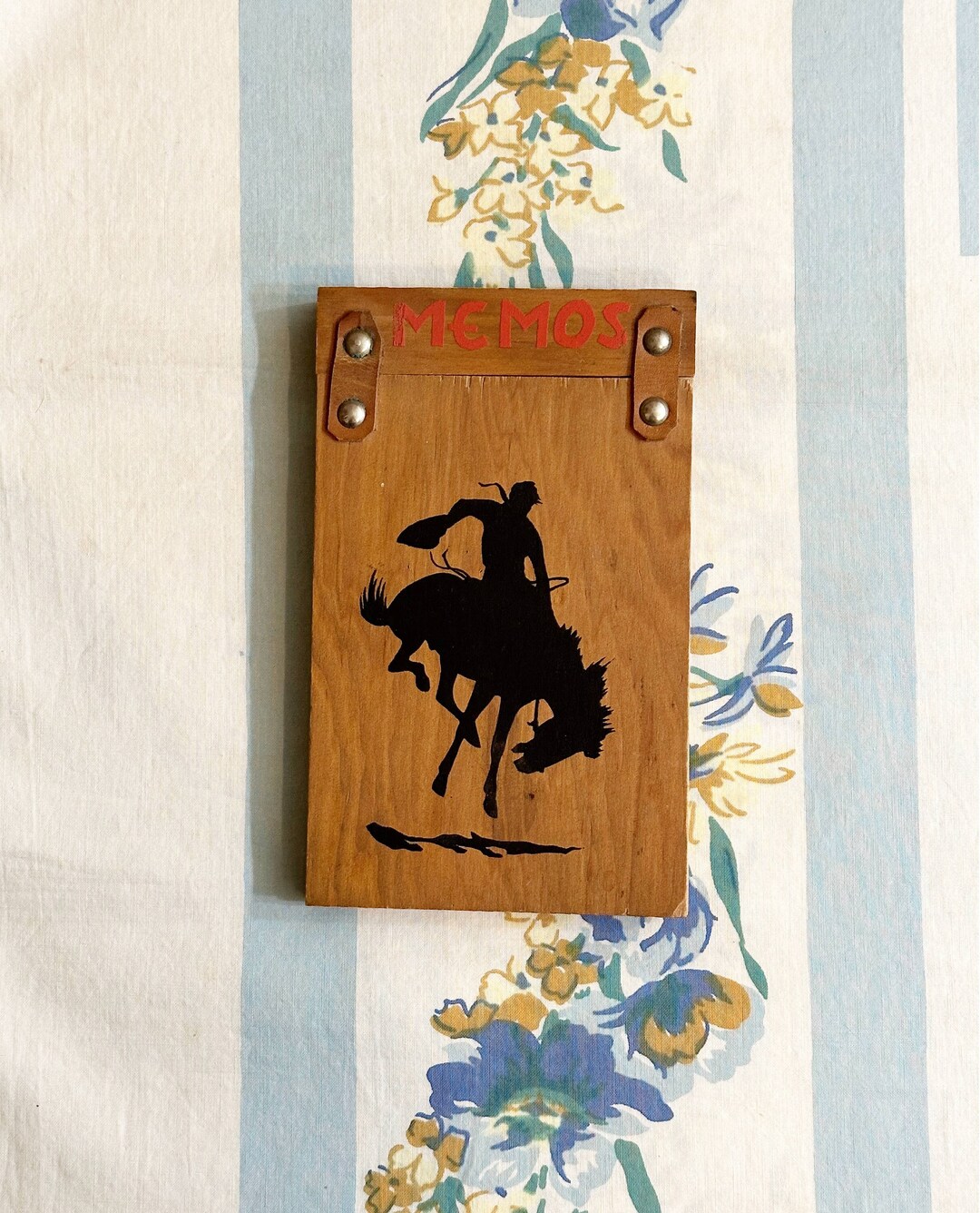 Memos, Memo Wooden Notepad, Cowboy Wooden Notepad, 1950s - Etsy
