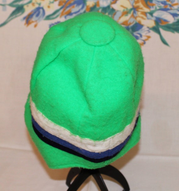 Felt Hat, Green felt Hat, Calico Hat, Funky Hat, … - image 4