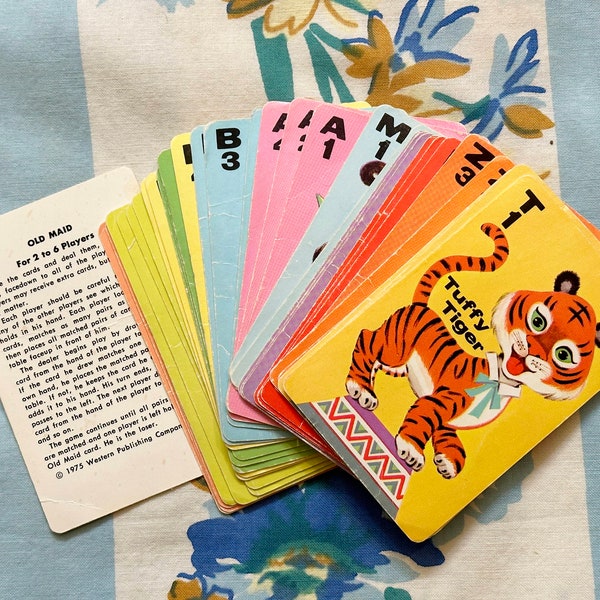 Old Maid Card Game, Whitman Cards, vintage