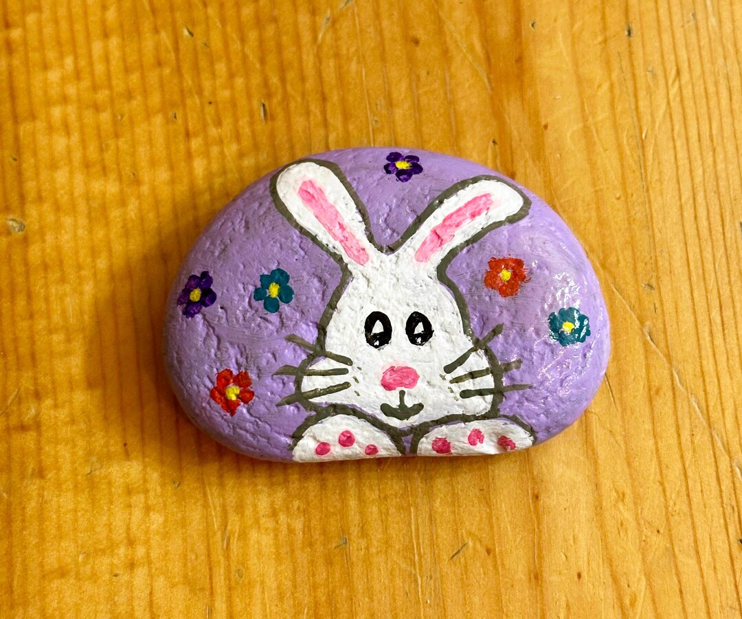 Easter Bunny Rock, Easter Rock, Kindness Rock, Painted Rock - Etsy