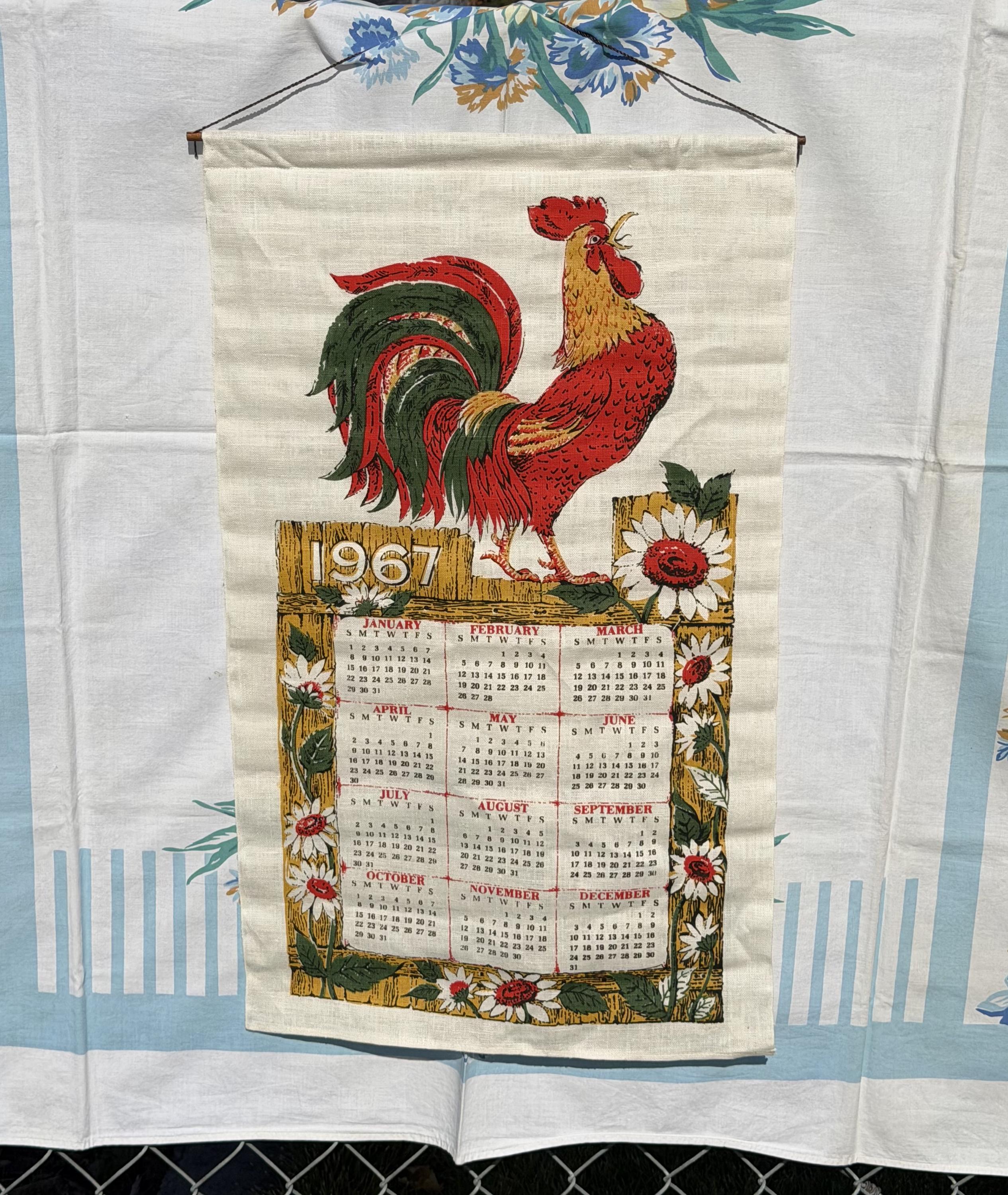 Vintage 1967 Paper Wall Calendar - Etsy
