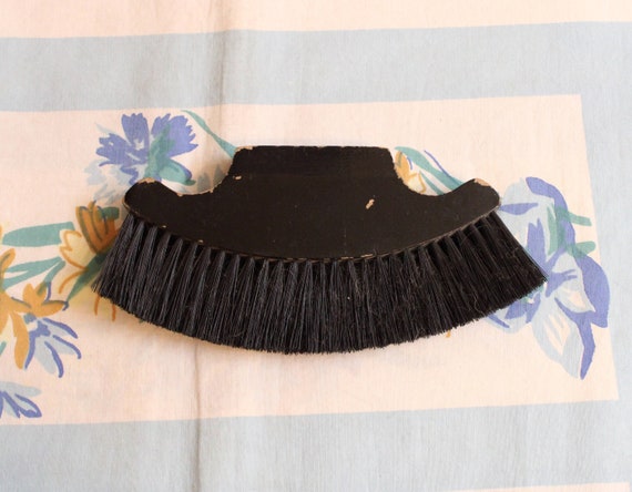 Clothing Brush, Black Wooden Clothing Brush, vint… - image 1