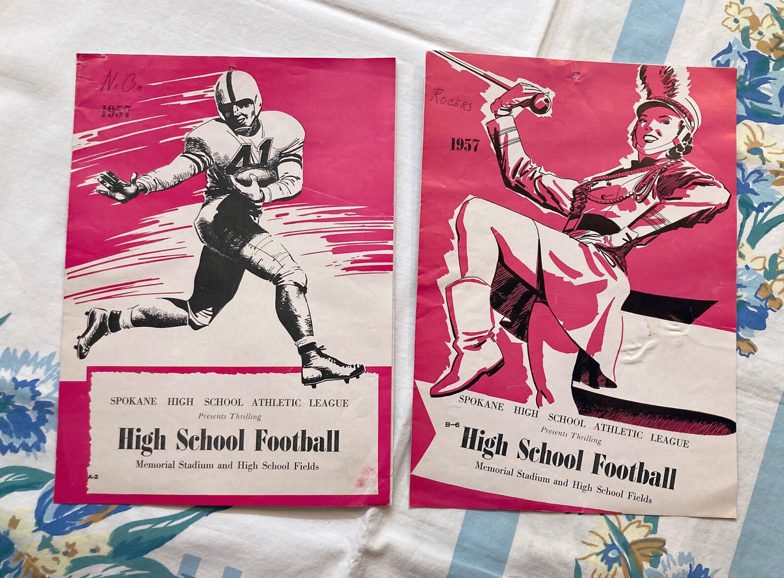 Football programs High School Football Programs Spokane Set | Etsy