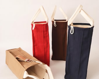 Canvas Wine Tote Bag: Durable Duck Canvas, Leather Accents
