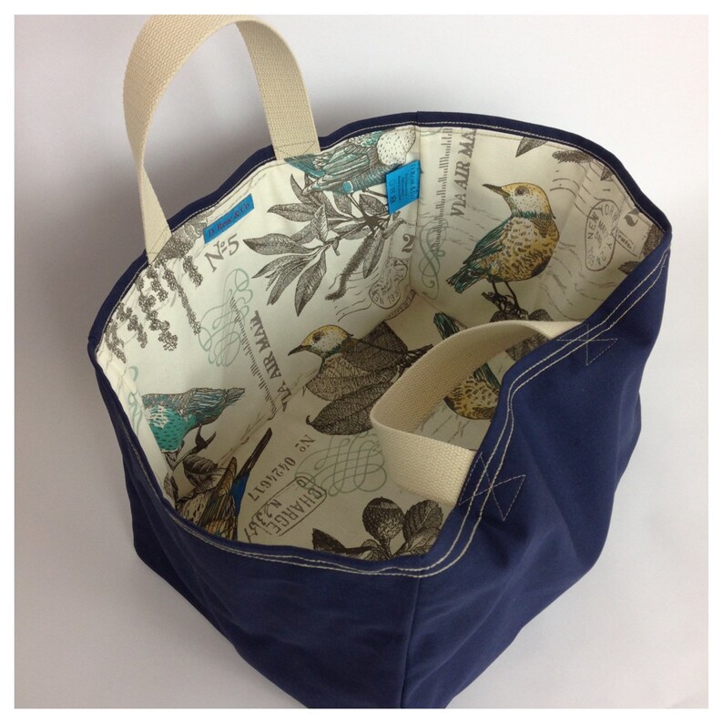 Pheasant Design Cream Natural Cotton Shoulder Bag // Shopper //Tote