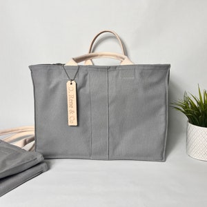 Canvas Grocery Tote Bag, Large Bag, Reusable Bag, Grocery Bag, Beach Bag, Shopping Bag, Market Tote Bild 7