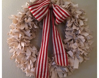 Canvas Christmas Wreath 22"