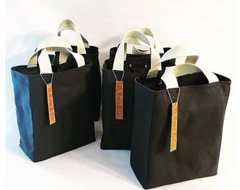 CHARLIE Canvas Tote Bag, Lunch Bag, Small Bag, Cute, Gifts For Her, Reusable Bag