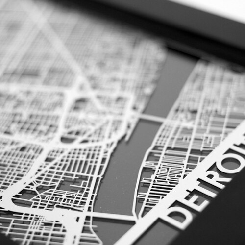 Detroit Skyline Detroit Canvas Print Detroit Photo Detroit Etsy